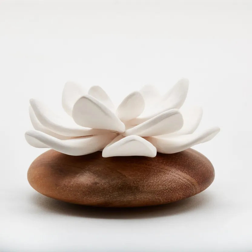 Diffuseur de Fragrances en Porcelaine - Fleur Jade du Tibet | Artisanat Français