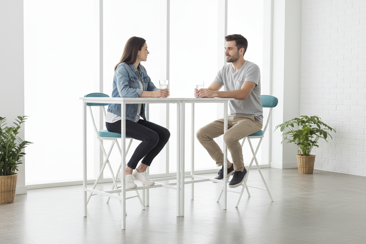 Tabouret haut avec dossier - SANTORIN
