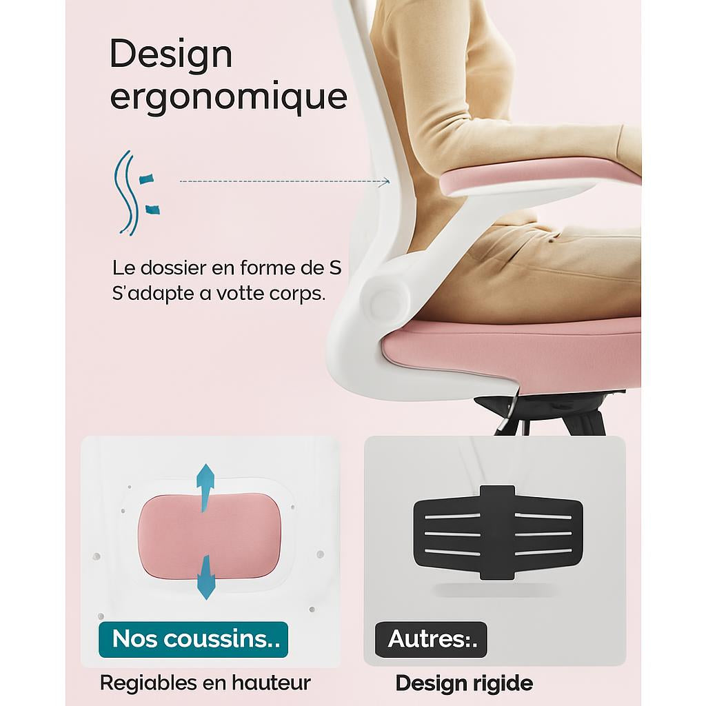 Chaise de bureau pivotante ergonomique - TOKYO