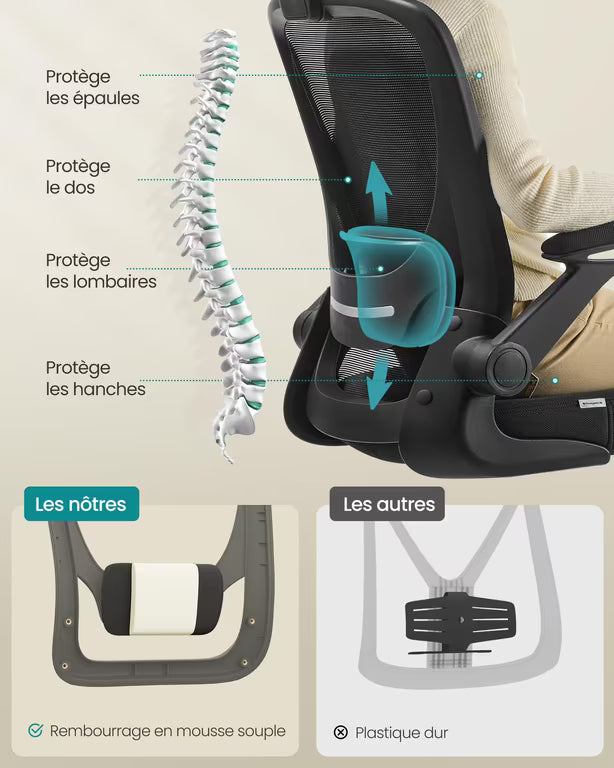 Chaise de bureau ergonomique - BRUXELLES